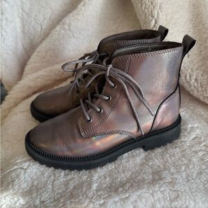 Bronze iridescent Old Navy girls fashion boots ( doc martin style)